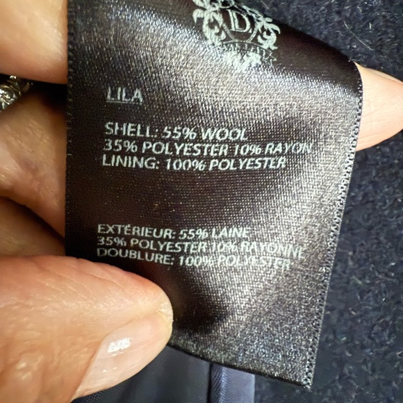 women’s wool coat— light gray and black - Picture 4 of 5